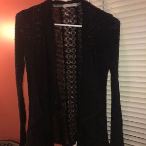 black cardigan